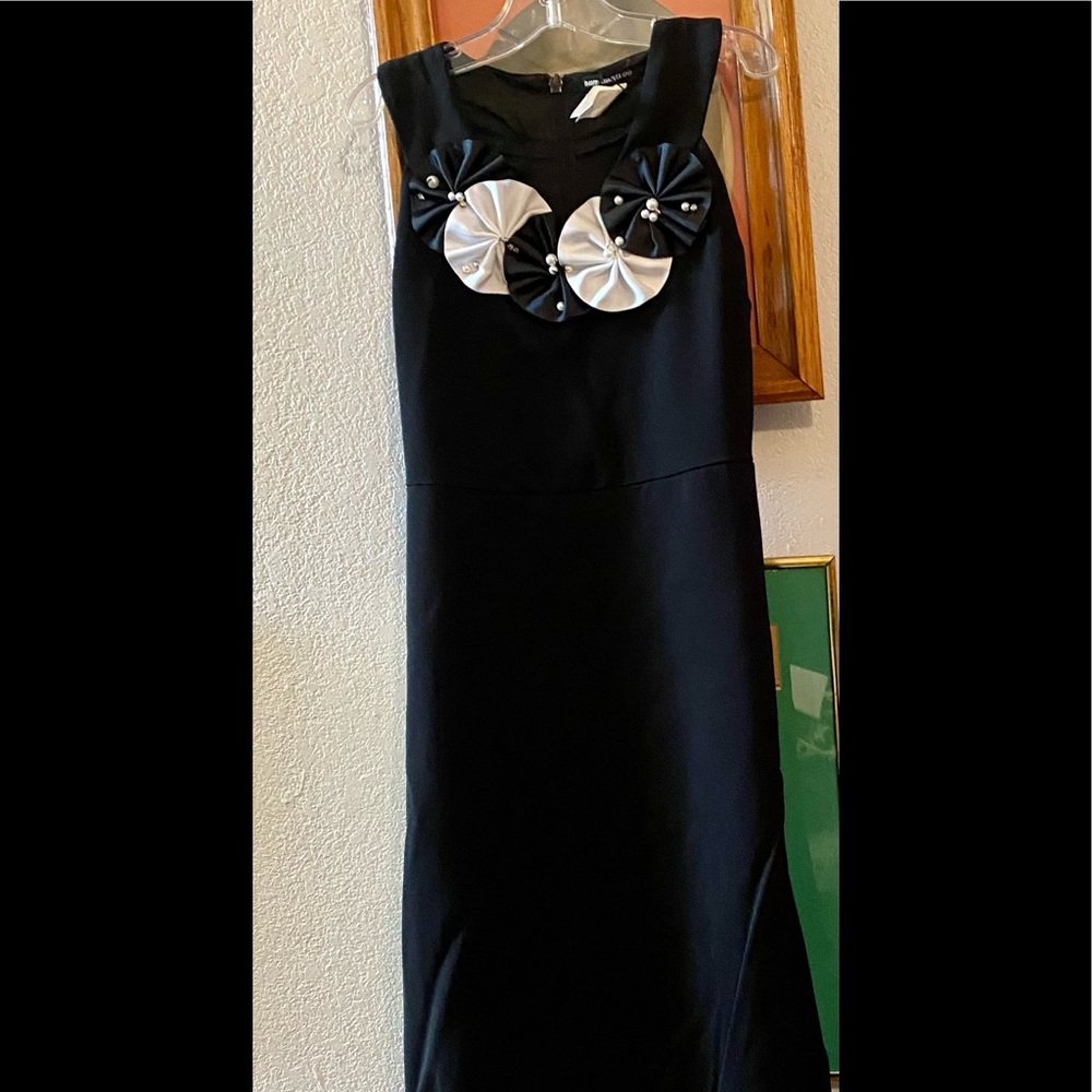 NWT David Charles London Magic Satin Rosette Dress
